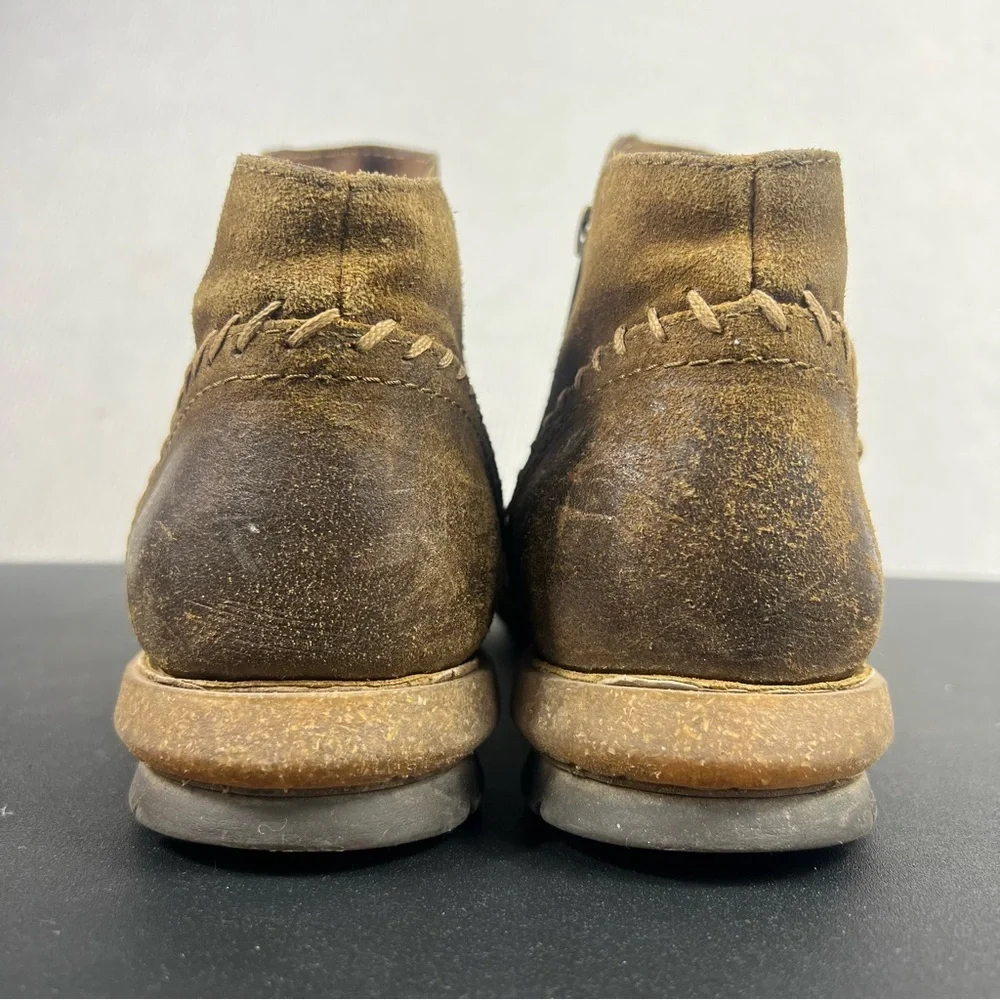 BORN Tavar Distressed Suede Ankle Boots Women’s Size 9 Brown